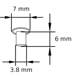 MN 3,8 Maschinen-Nieten Tubular rivets Zeichnung