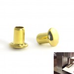 Tubular rivets brass plated