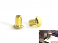 Tubular rivets brass plated