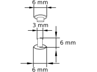 NN 2 Doppel-Hohlnieten Rapid rivets Zeichnung