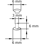 NN 2 Doppel-Hohlnieten Rapid rivets Zeichnung