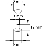 NN 3 12 G Doppel-Hohlnieten Rapid rivets Zeichnung