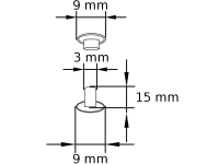 NN 3 15 G Doppel-Hohlnieten Rapid rivets Zeichnung
