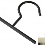 Hooks for sample hangers on plate black plated product no.: 8002 S