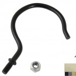 Hooks for sample hangers with thread black plated product no.: 8006 S