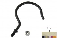 Hooks for sample hangers with thread black plated product no.: 8006 S