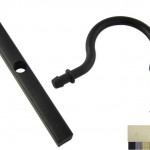 Hooks for sample hangers with rail made of plastic black product no.: 8003 S