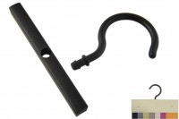 Hooks for sample hangers with rail made of plastic black product no.: 8003 S