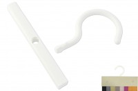 Hooks for sample hangers with rail made of plastic black product no.: 8004 W