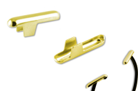 T-ends brass plated product no.: 125 S VM