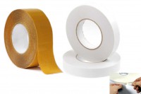 Double-sided adhesive tapes with foam adhesive