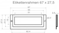 Label holders 67 x 27 mm product no.: ER 100 N – 67 27