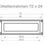 Label holders 72 x 24 mm product no.: ER 100 N – 72 24