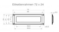 Label holders 72 x 24 mm product no.: ER 100 N – 72 24