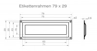 Label holders 79 x 29 mm product no.: ER 100 N – 79 29