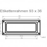 Label holders 93 x 36 mm product no.: ER 100 N – 93 36