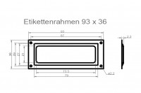 Label holders 93 x 36 mm product no.: ER 100 N – 93 36