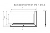 Label holders 95 x 55 mm product no.: ER 300 N – 95 55