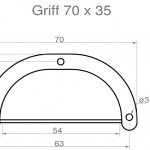 Shell handles 70 x 35 mm product no.: MG 100 N – 70 35