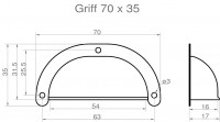 Shell handles 70 x 35 mm product no.: MG 100 N – 70 35