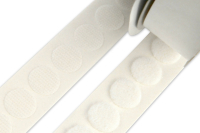 Hook and loop dots white
