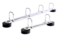 Ring binder mechanisms with magnetic bases Q-shape